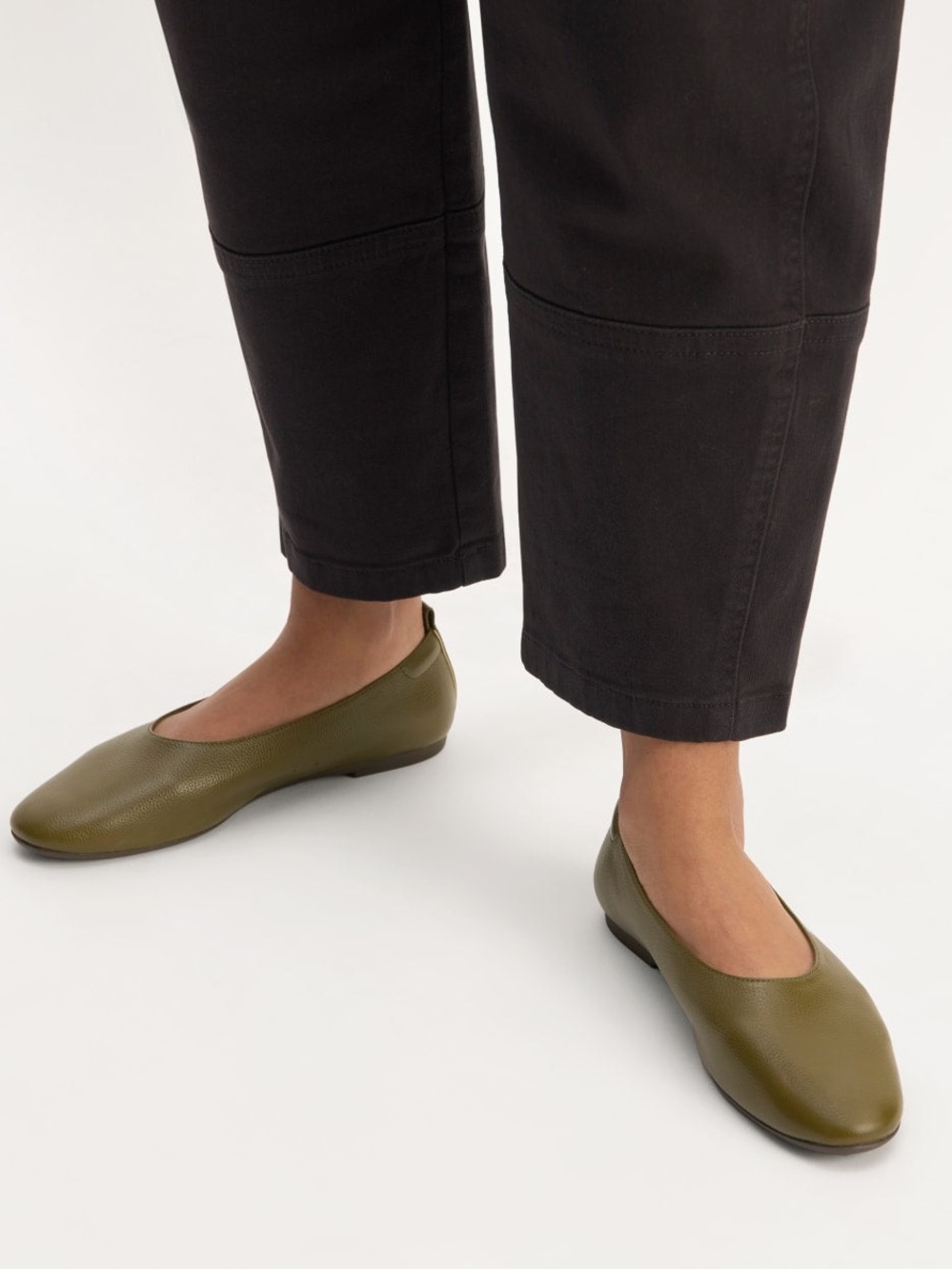 Everlane Birch Green Ballet Flats